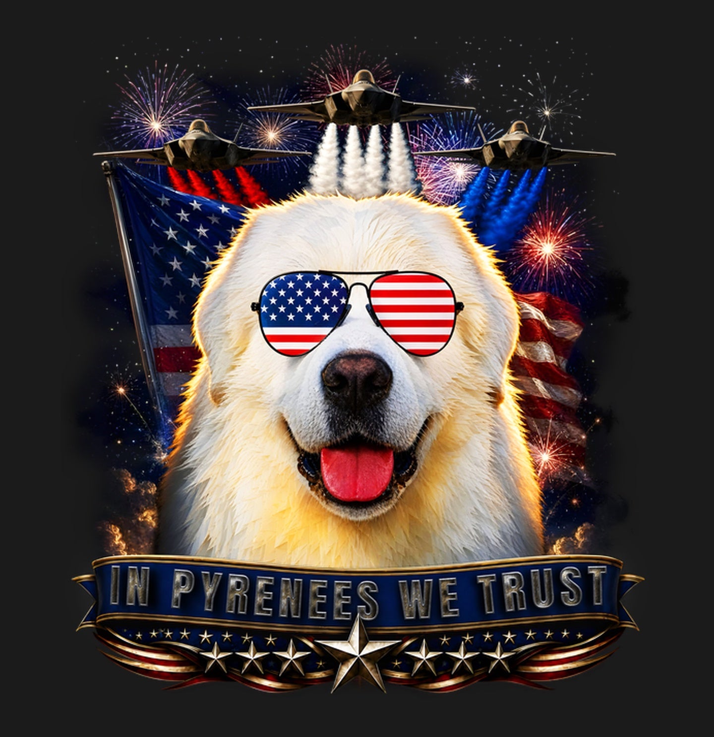 In Great Pyrenees We Trust - Adult Unisex T-Shirt