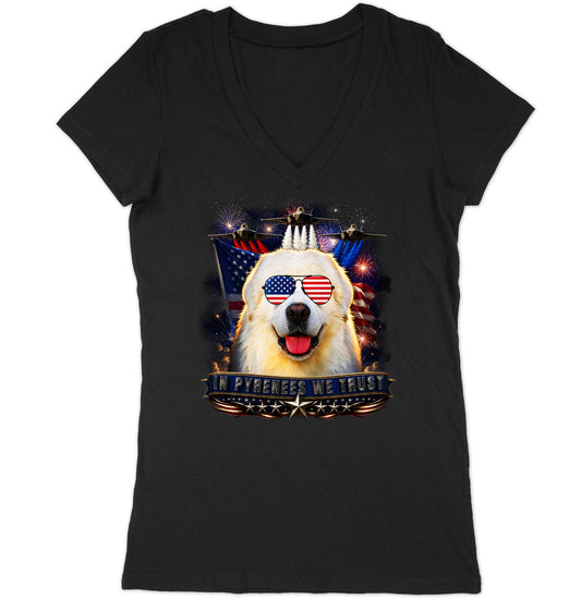 In Great Pyrenees We Trust - Women's V-Neck T-Shirt
