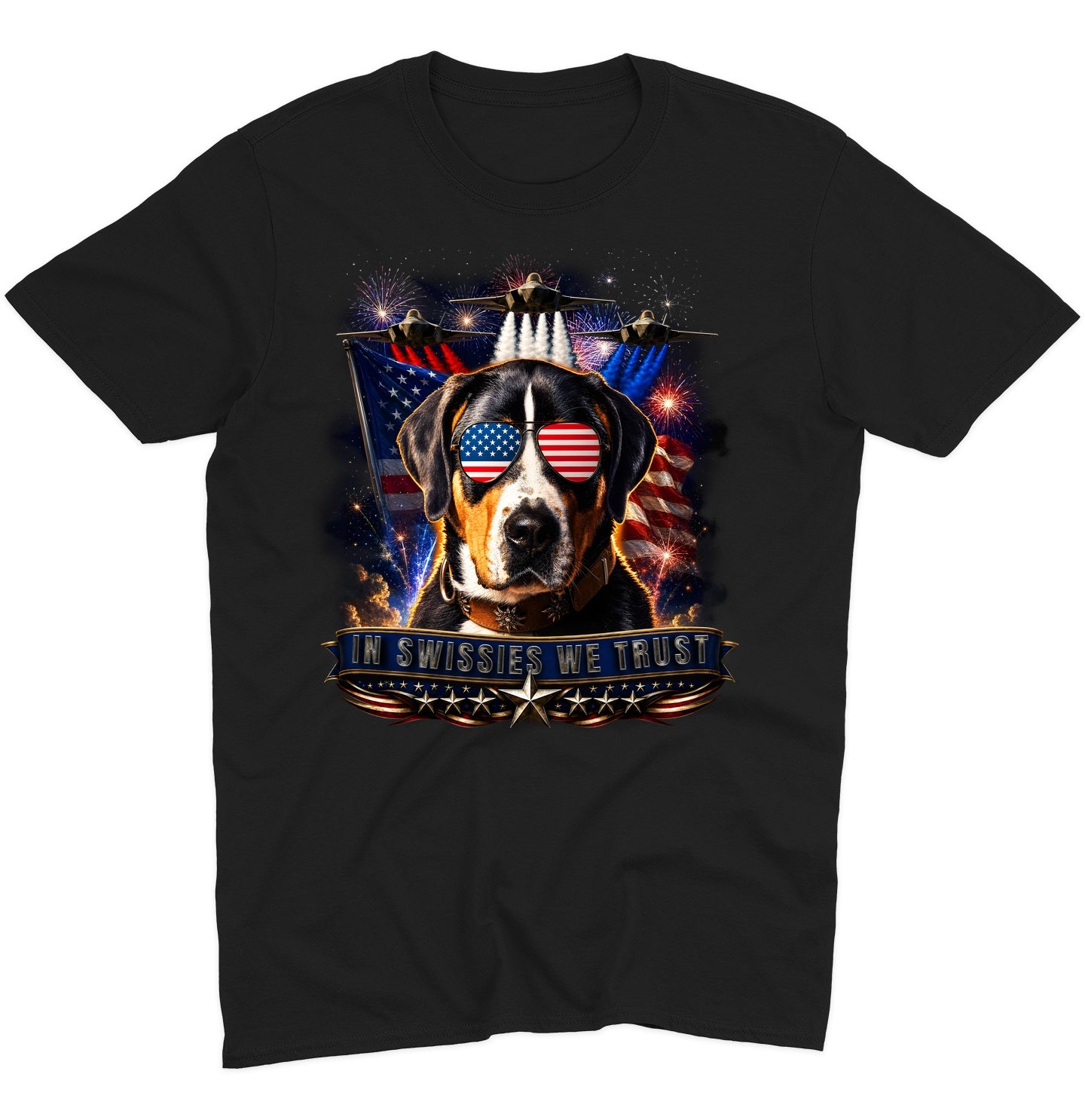 In Greater Swiss Mountain Dogs We Trust - Adult Unisex T-Shirt