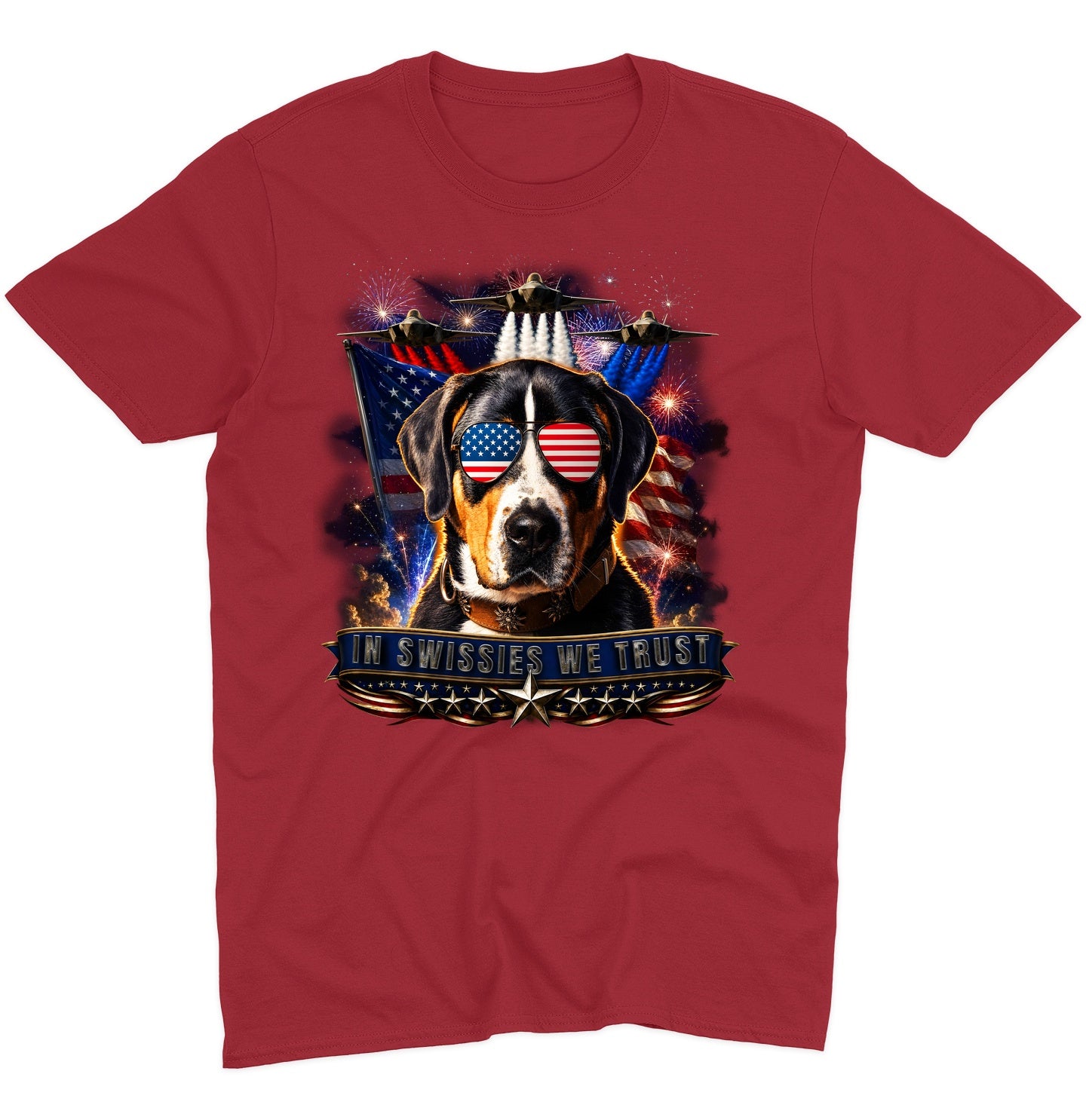 In Greater Swiss Mountain Dogs We Trust - Adult Unisex T-Shirt