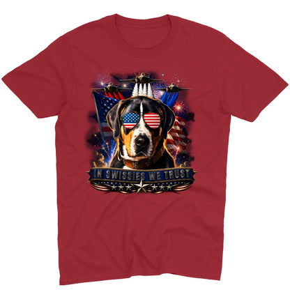 In Greater Swiss Mountain Dogs We Trust - Adult Unisex T-Shirt