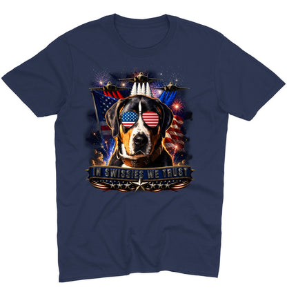 In Greater Swiss Mountain Dogs We Trust - Adult Unisex T-Shirt