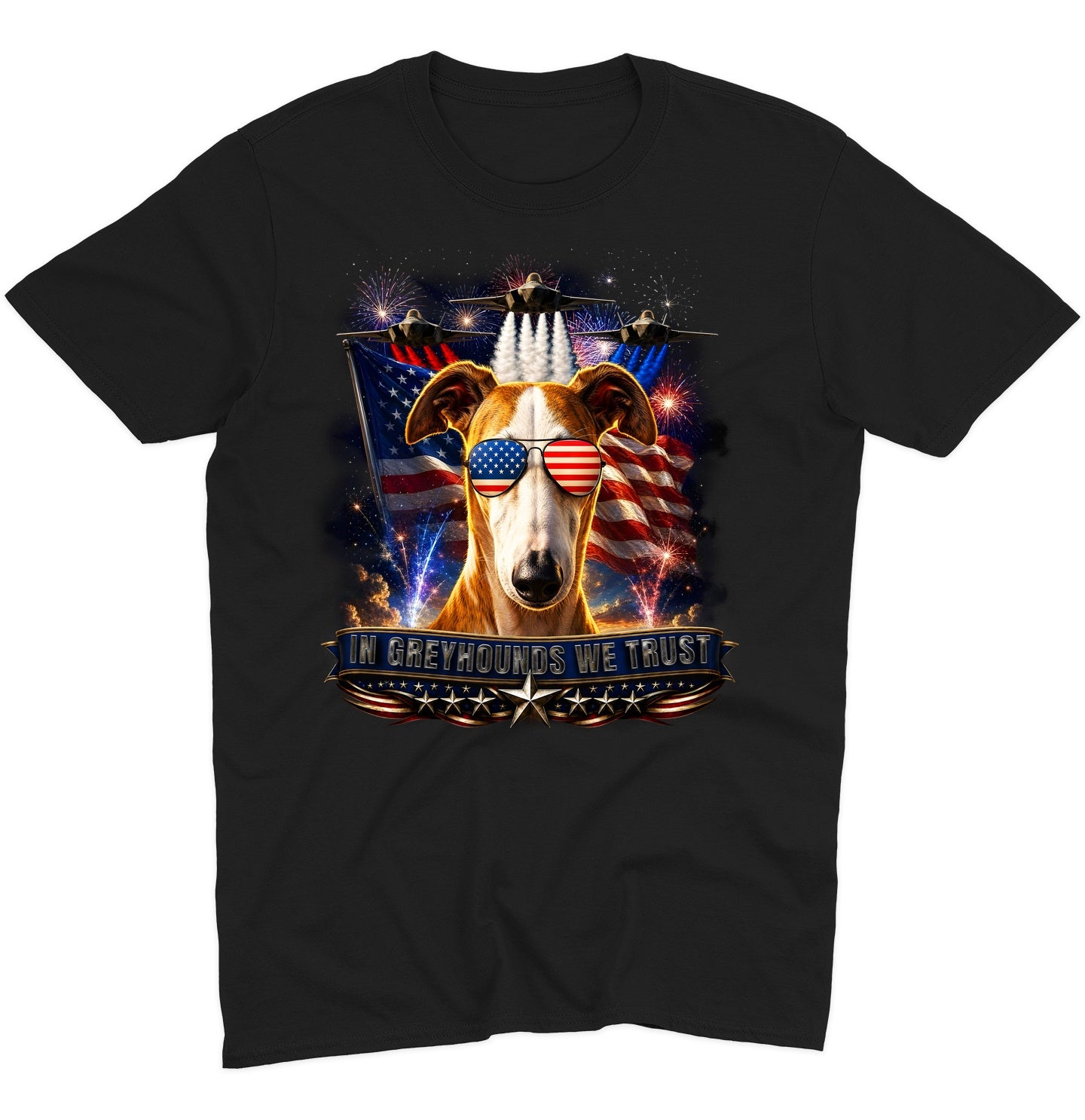 In Greyhounds We Trust - Adult Unisex T-Shirt