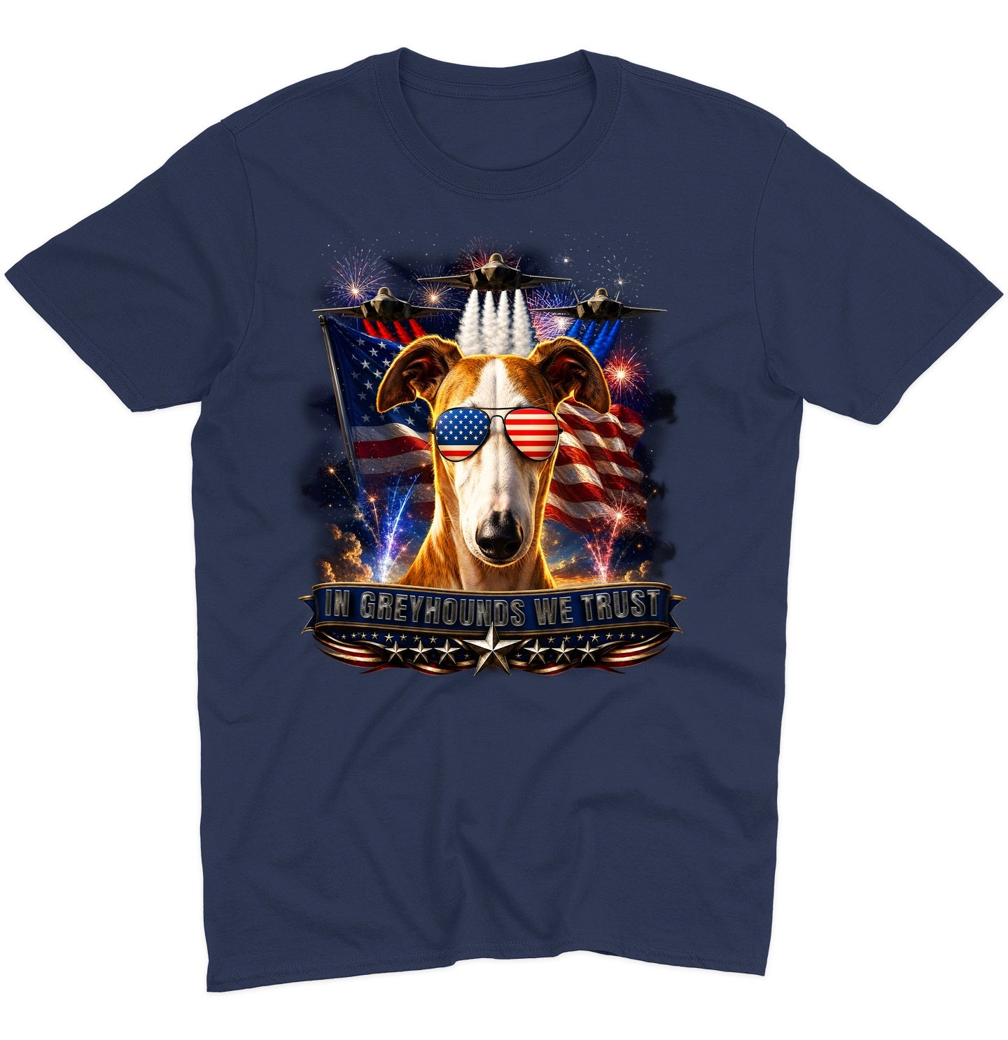 In Greyhounds We Trust - Adult Unisex T-Shirt