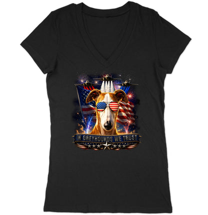 In Greyhounds We Trust - Women's V-Neck T-Shirt