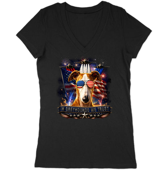 In Greyhounds We Trust - Women's V-Neck T-Shirt