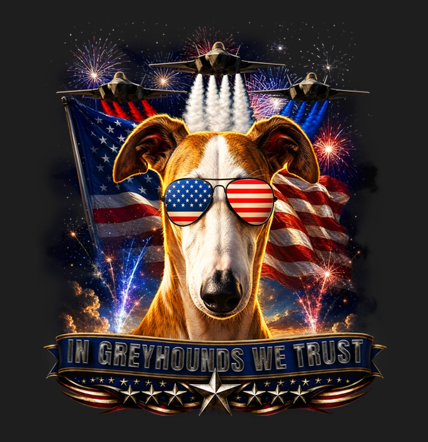 In Greyhounds We Trust - Women's V-Neck T-Shirt