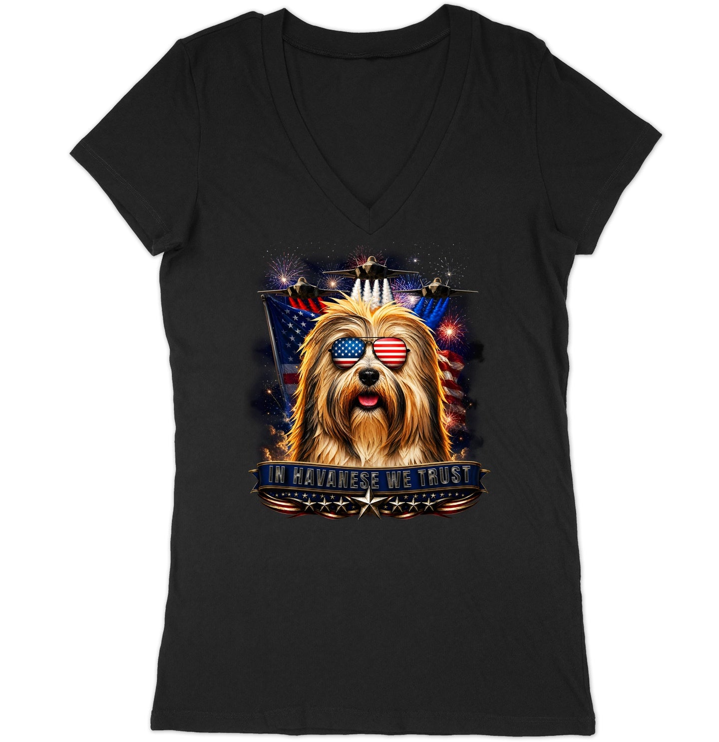 In Havanese We Trust - Women's V-Neck T-Shirt