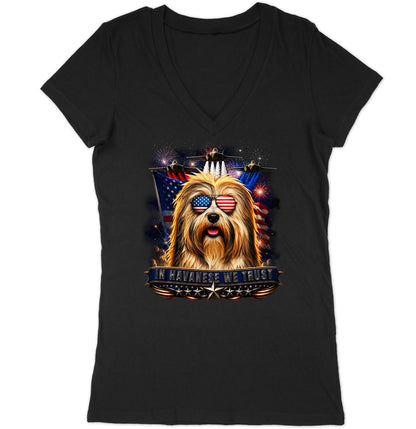 In Havanese We Trust - Women's V-Neck T-Shirt