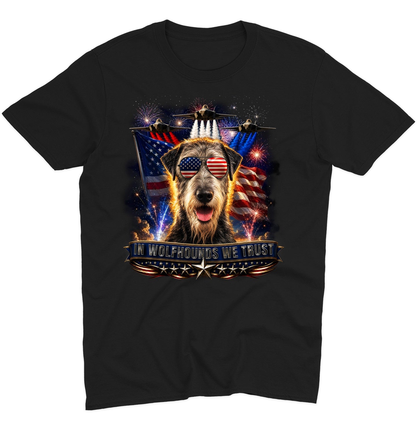In Irish Wolfhounds We Trust - Adult Unisex T-Shirt