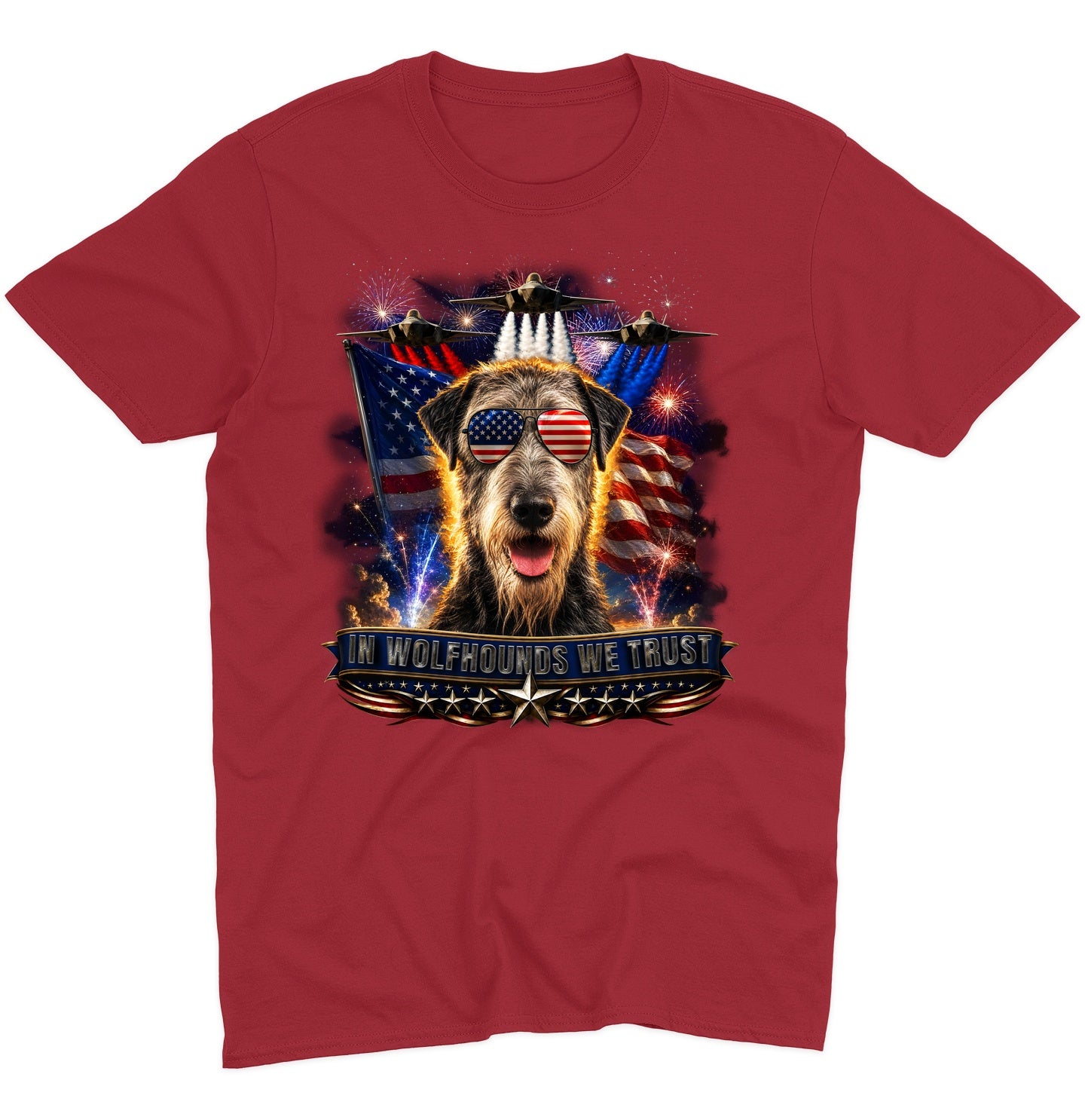 In Irish Wolfhounds We Trust - Adult Unisex T-Shirt