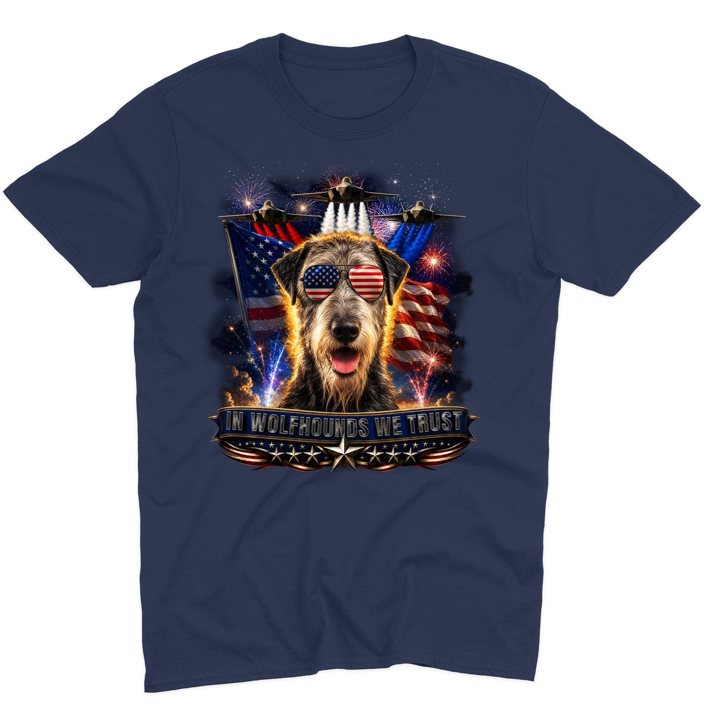 In Irish Wolfhounds We Trust - Adult Unisex T-Shirt