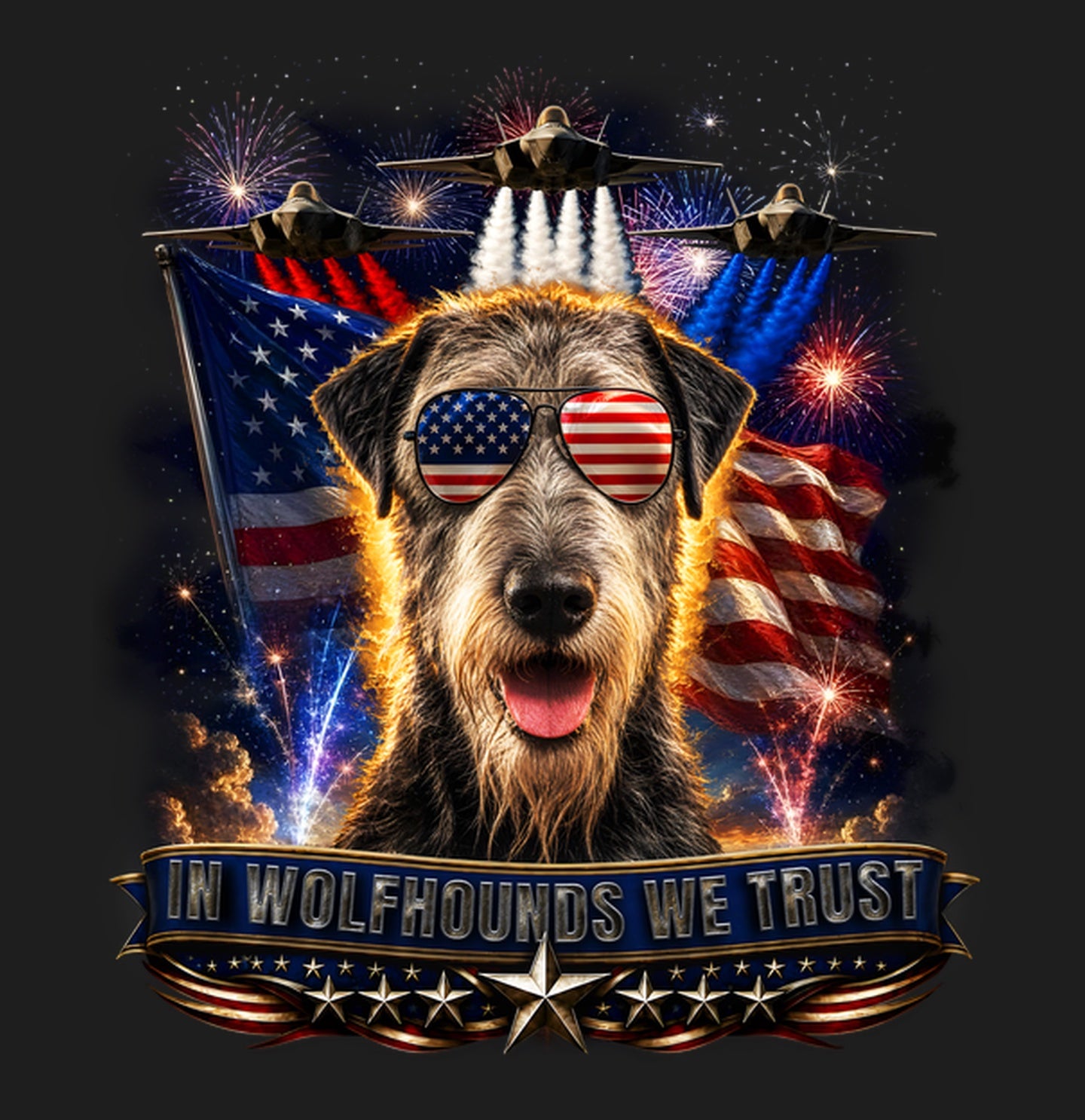 In Irish Wolfhounds We Trust - Women's V-Neck T-Shirt
