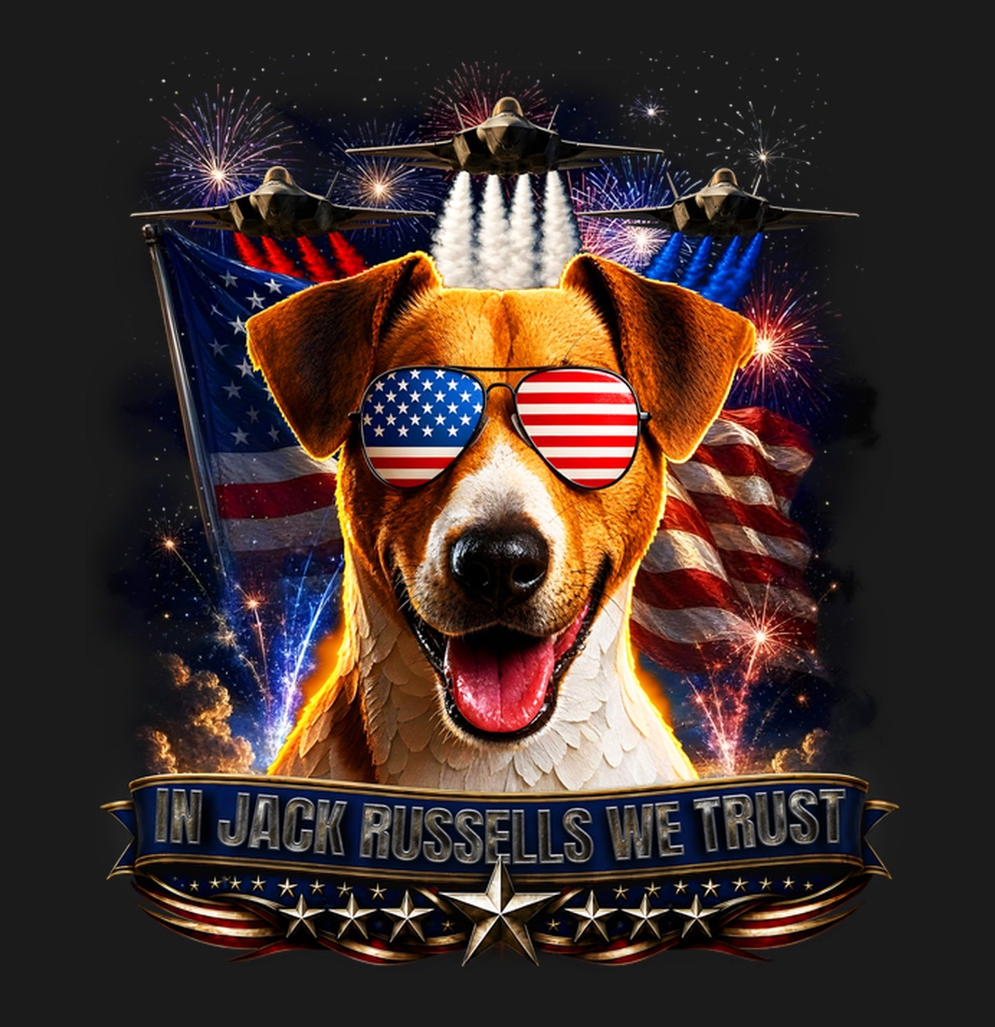 In Jack Russell Terriers We Trust - Adult Unisex T-Shirt