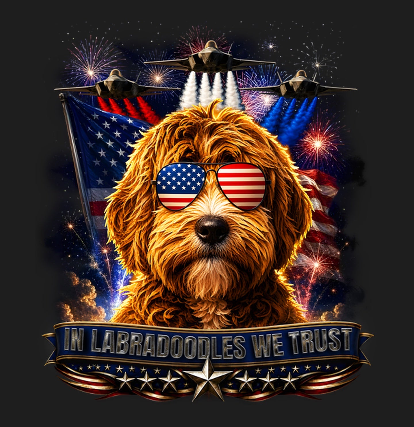 In Labradoodles We Trust - Women's V-Neck T-Shirt