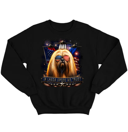 In Lhasa Apsos We Trust - Crewneck Sweatshirt