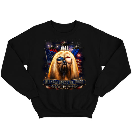In Lhasa Apsos We Trust - Crewneck Sweatshirt