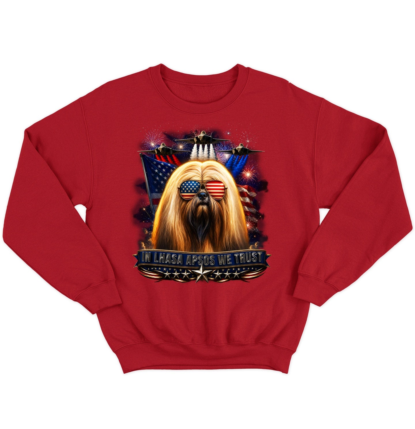 In Lhasa Apsos We Trust - Crewneck Sweatshirt
