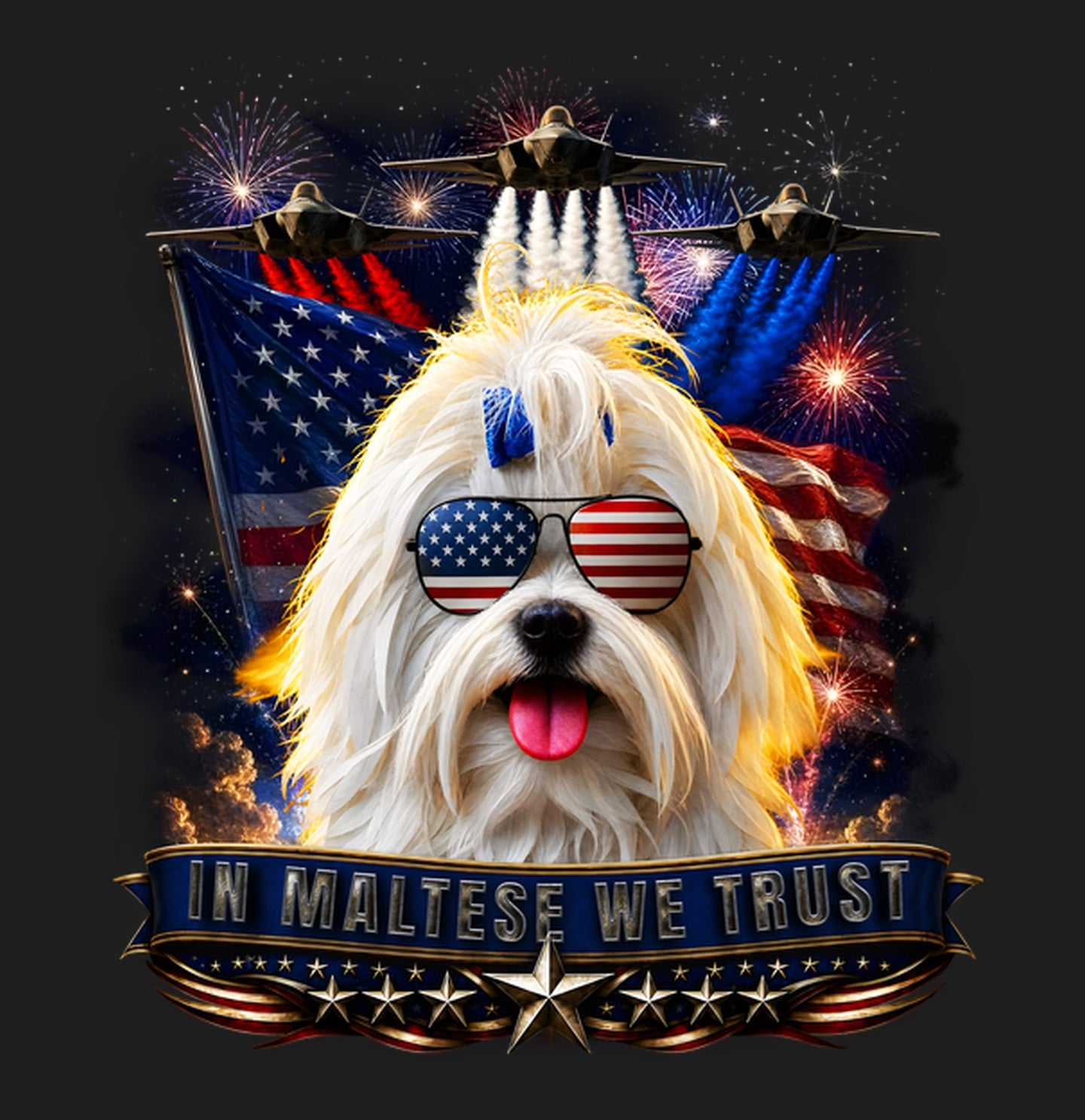 In Maltese We Trust - Women's V-Neck T-Shirt