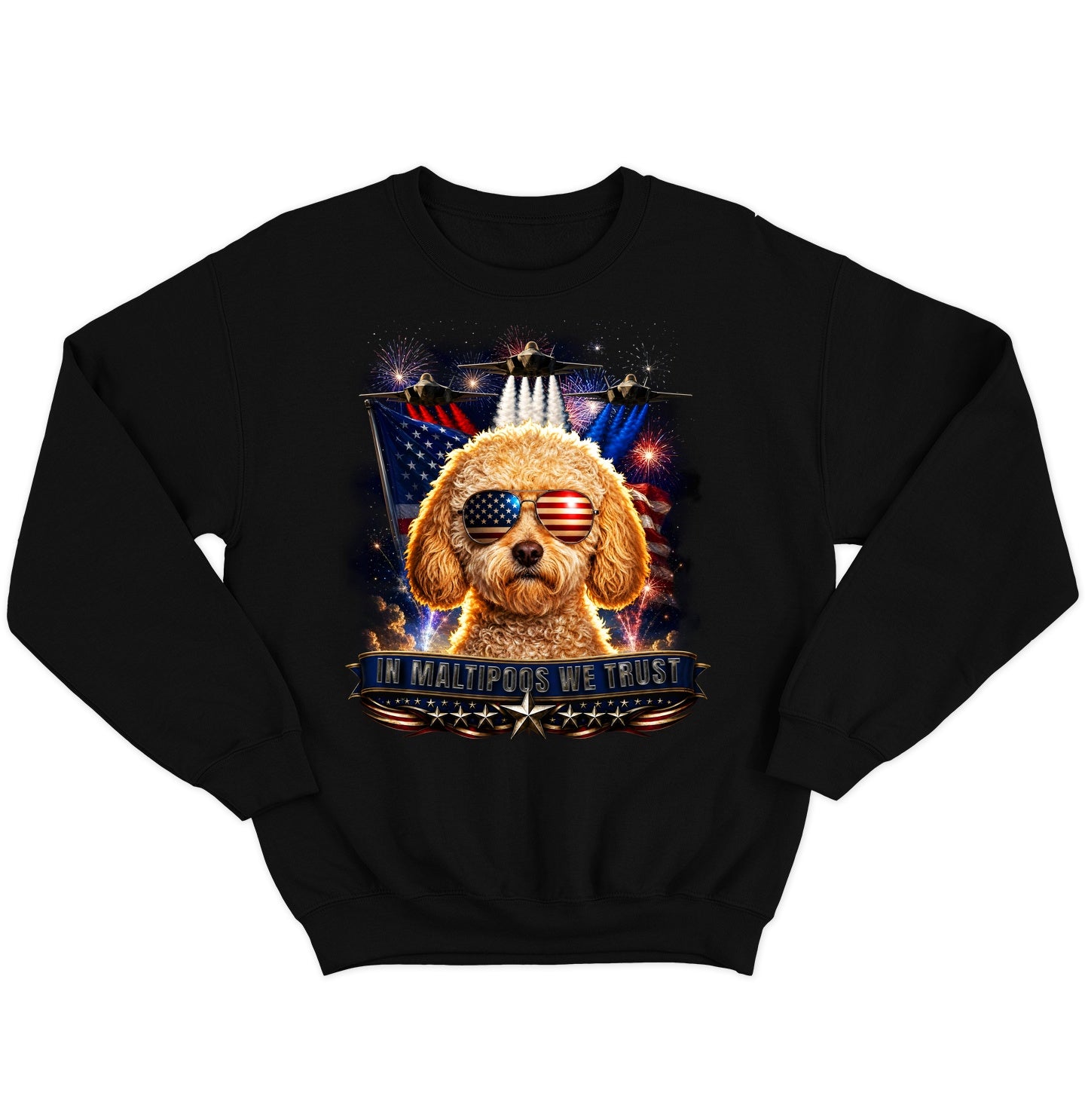 In Maltipoos We Trust - Crewneck Sweatshirt