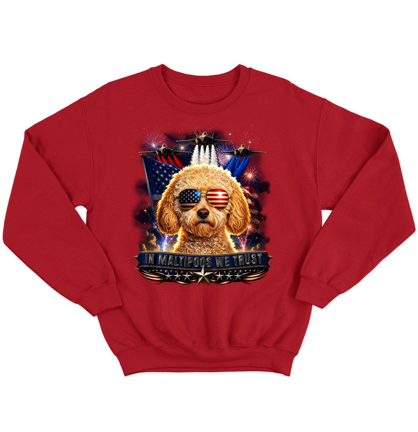 In Maltipoos We Trust - Crewneck Sweatshirt