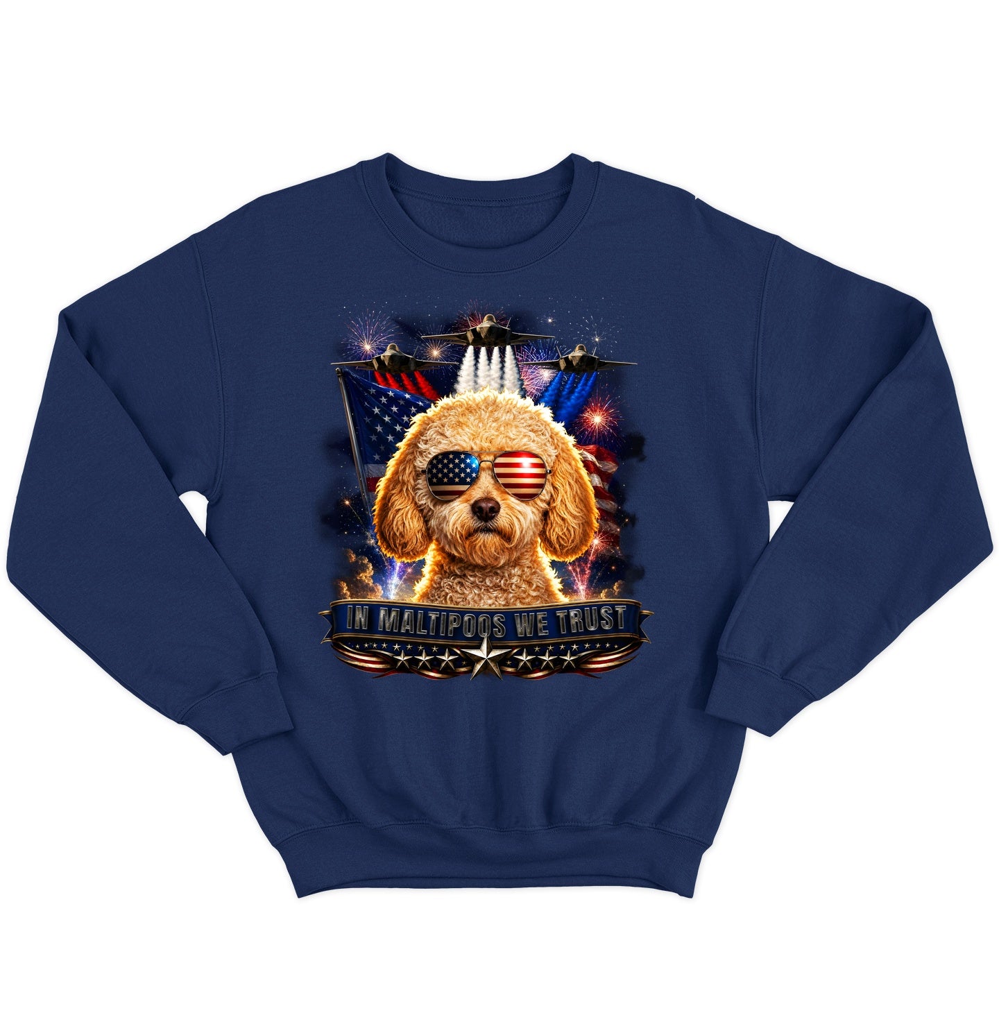 In Maltipoos We Trust - Crewneck Sweatshirt
