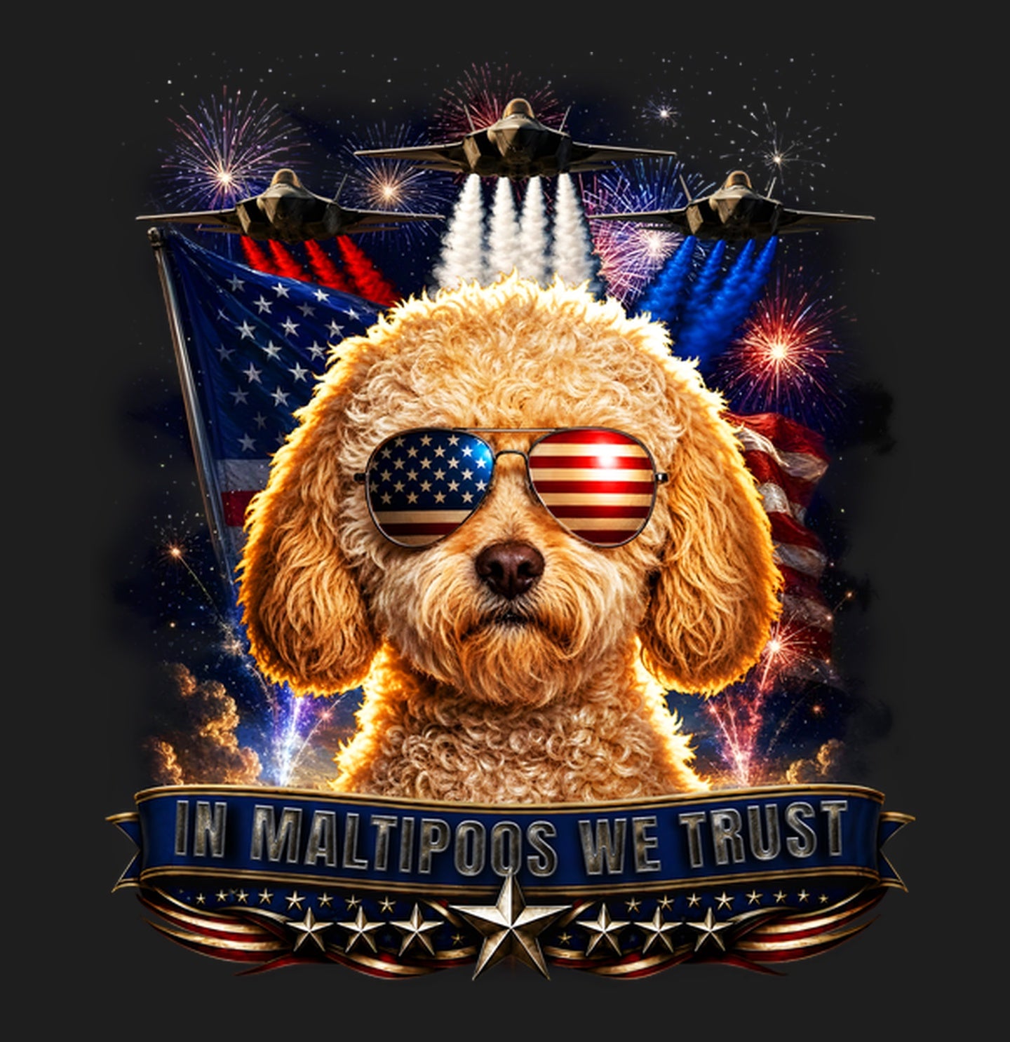 In Maltipoos We Trust - Women's V-Neck T-Shirt