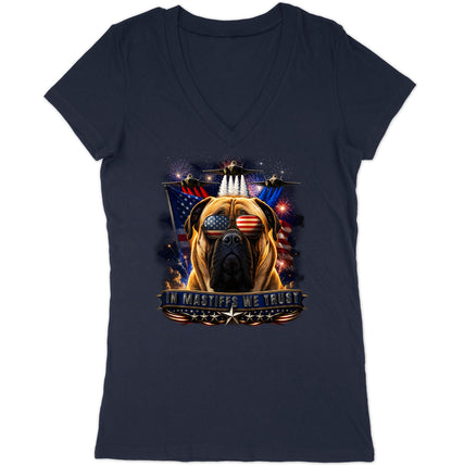 In Mastiffs We Trust - Women's V-Neck T-Shirt