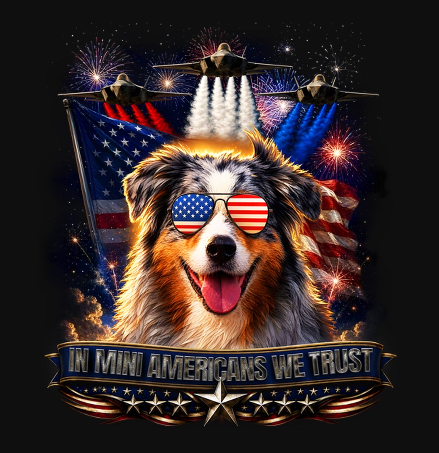 In Miniature American Shepherds We Trust - Crewneck Sweatshirt