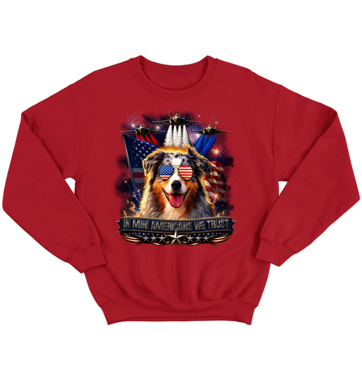 In Miniature American Shepherds We Trust - Crewneck Sweatshirt