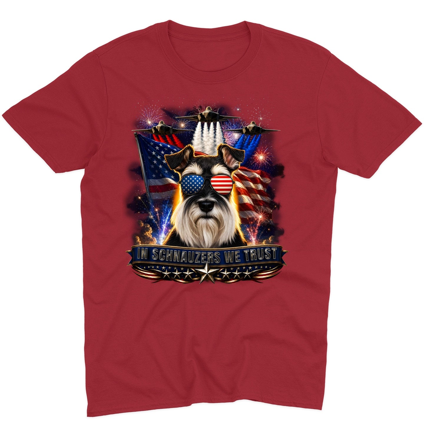 In Miniature Schnauzers We Trust - Adult Unisex T-Shirt