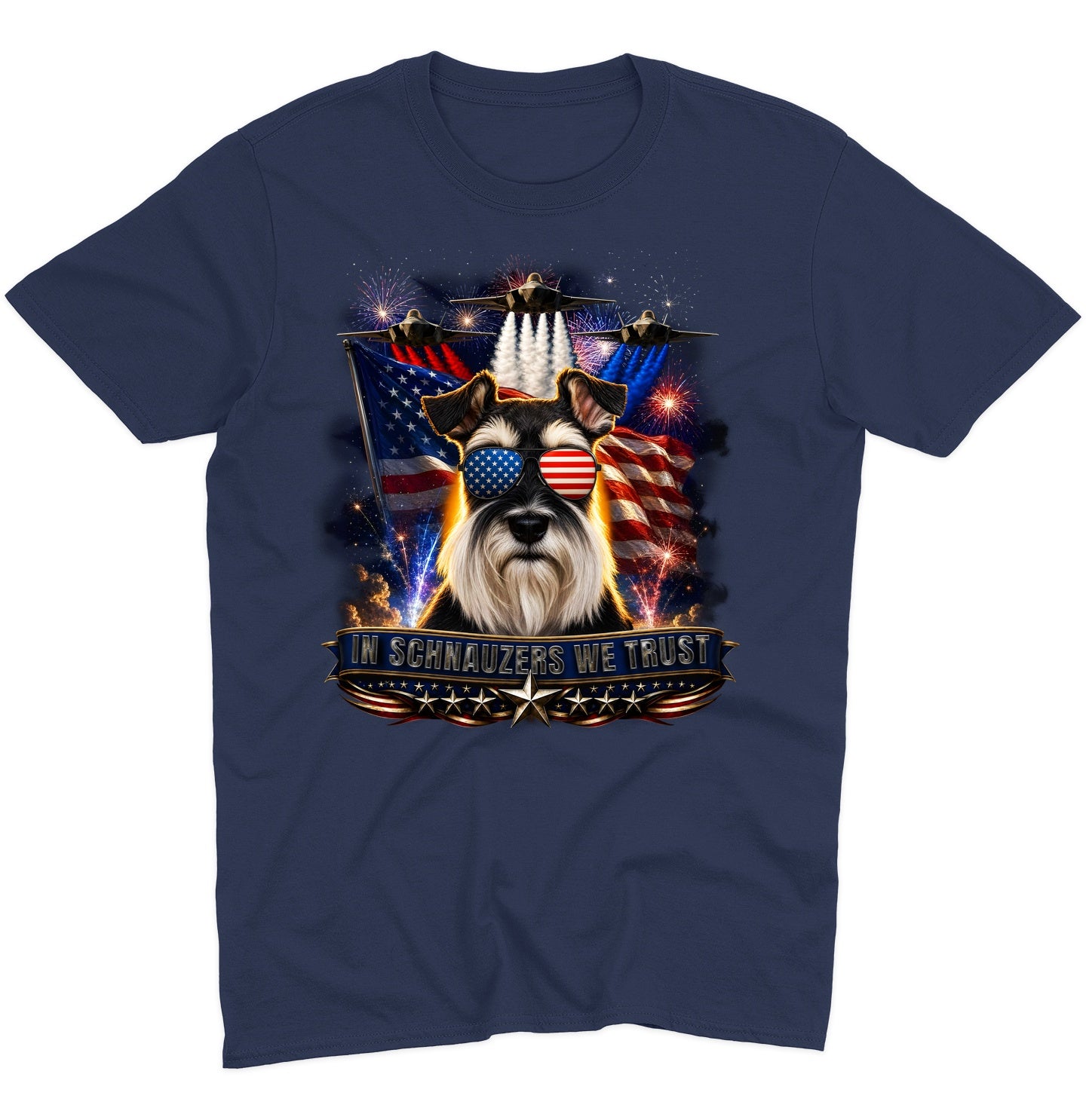 In Miniature Schnauzers We Trust - Adult Unisex T-Shirt