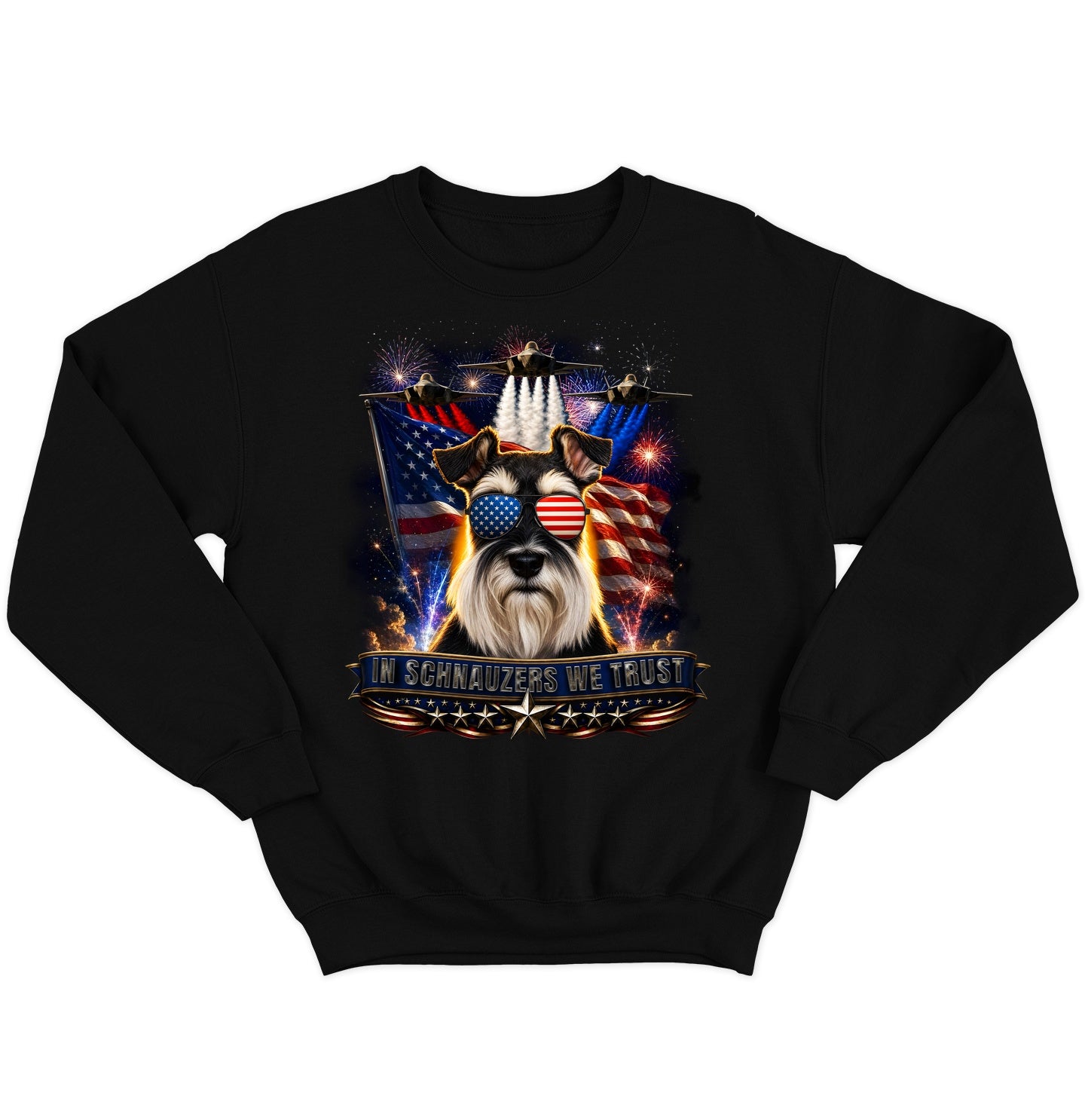 In Miniature Schnauzers We Trust - Crewneck Sweatshirt