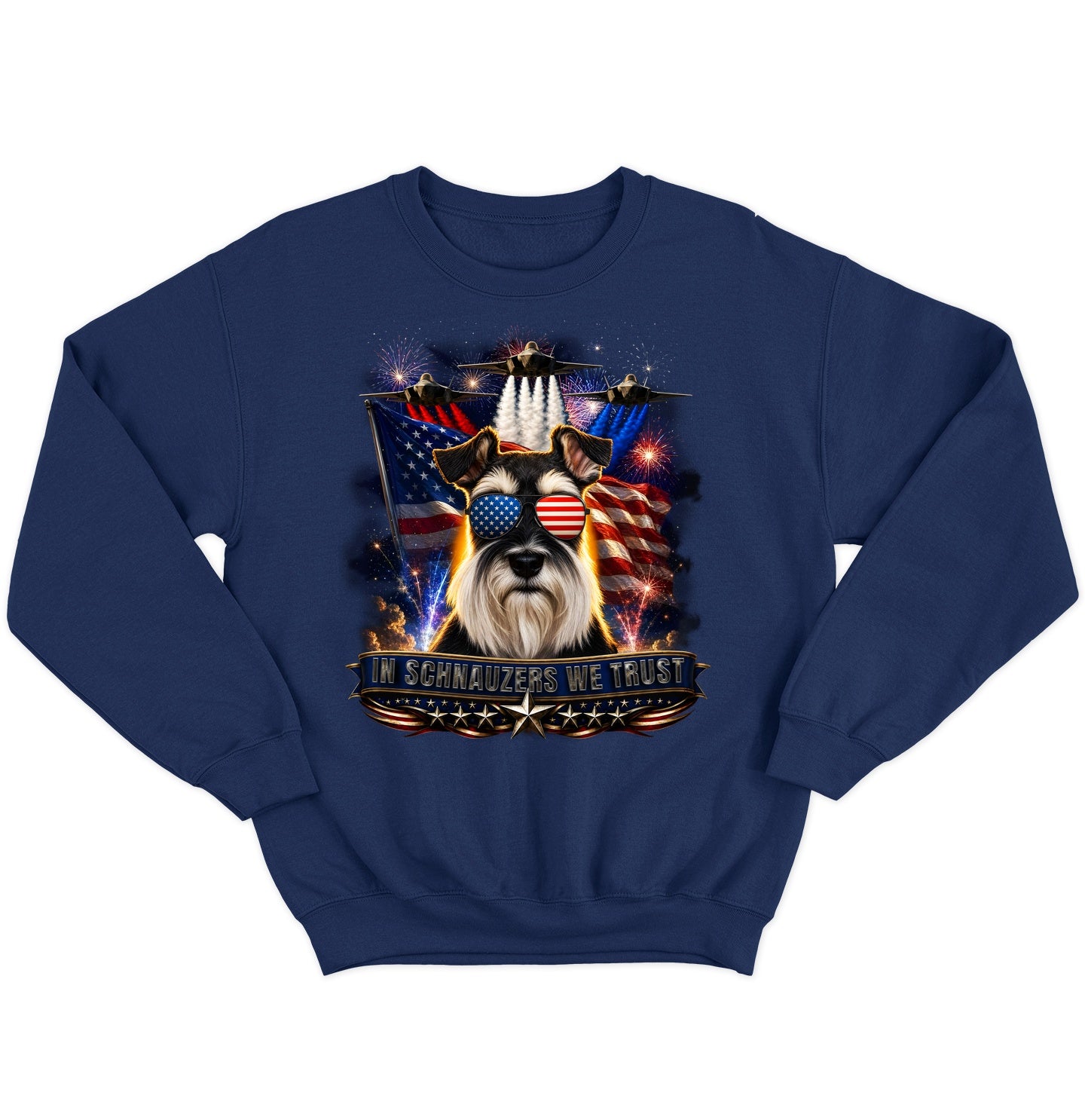 In Miniature Schnauzers We Trust - Crewneck Sweatshirt
