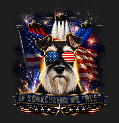 In Miniature Schnauzers We Trust - Women's V-Neck T-Shirt