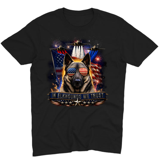 In Norwegian Elkhounds We Trust - Adult Unisex T-Shirt