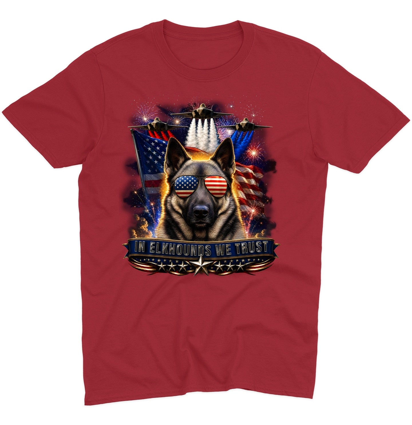 In Norwegian Elkhounds We Trust - Adult Unisex T-Shirt