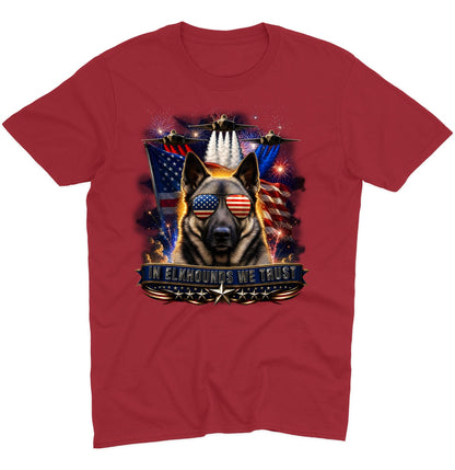 In Norwegian Elkhounds We Trust - Adult Unisex T-Shirt
