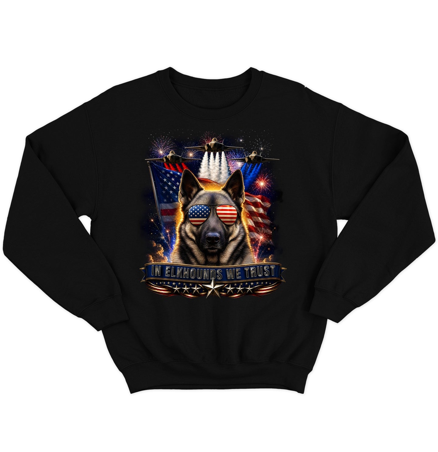 In Norwegian Elkhounds We Trust - Crewneck Sweatshirt