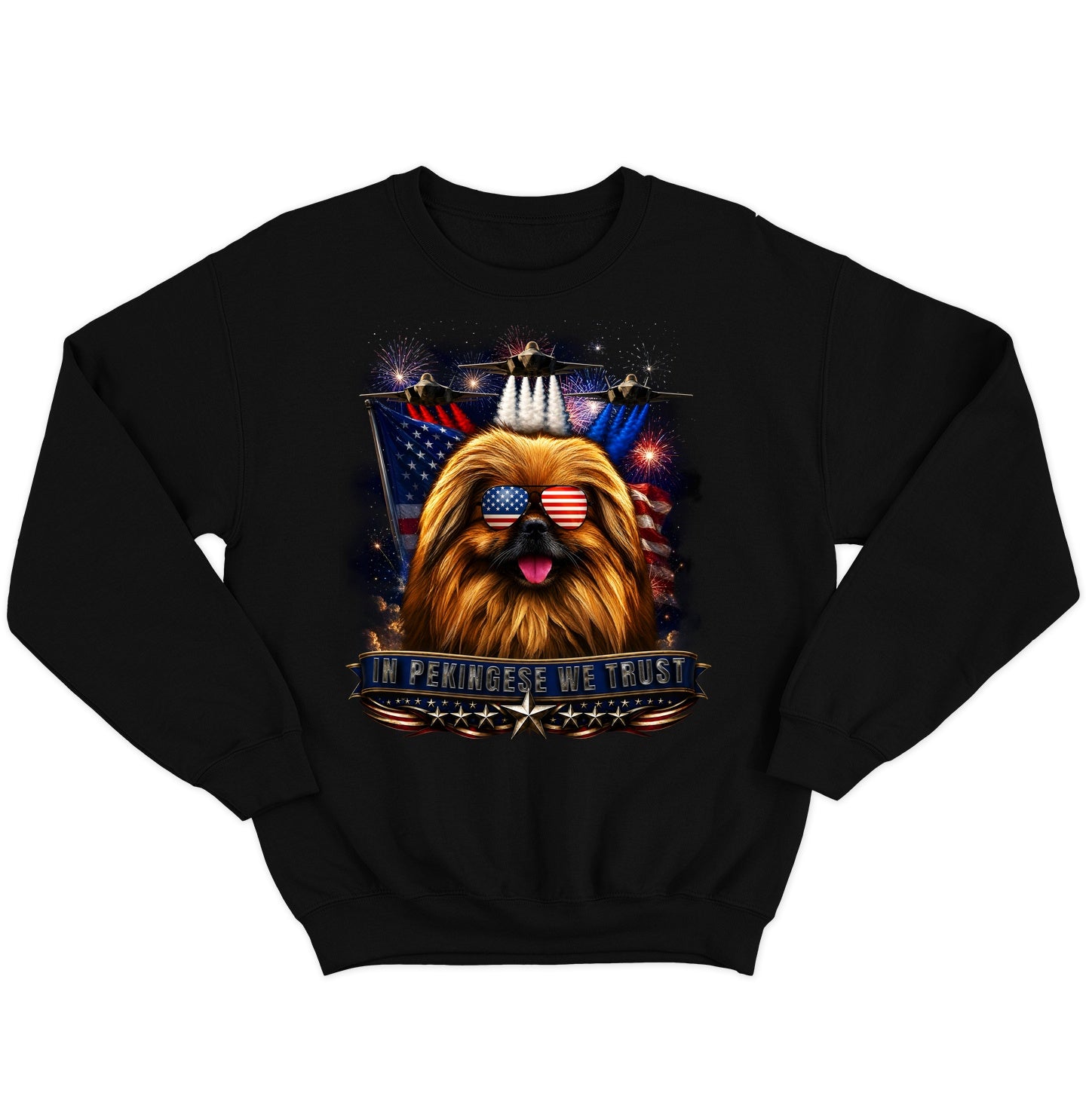 In Pekingese We Trust - Crewneck Sweatshirt