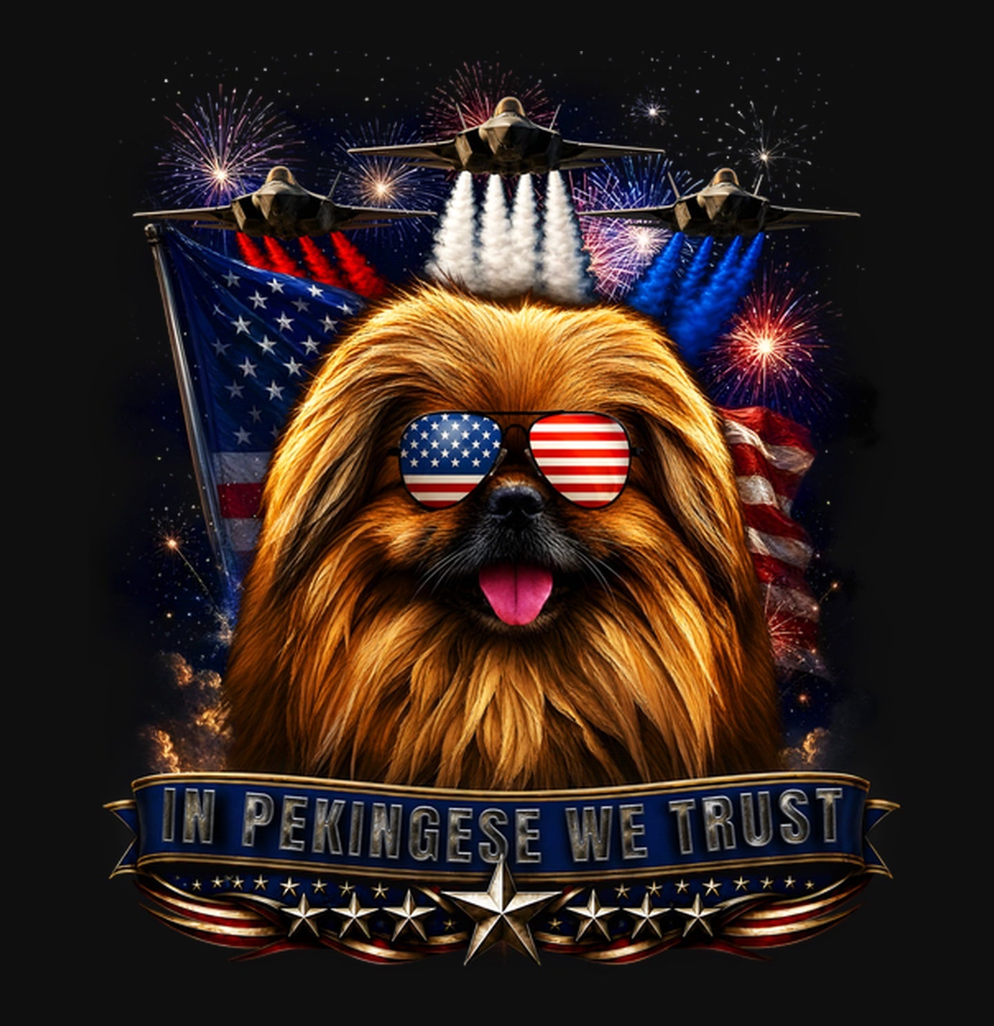 In Pekingese We Trust - Crewneck Sweatshirt