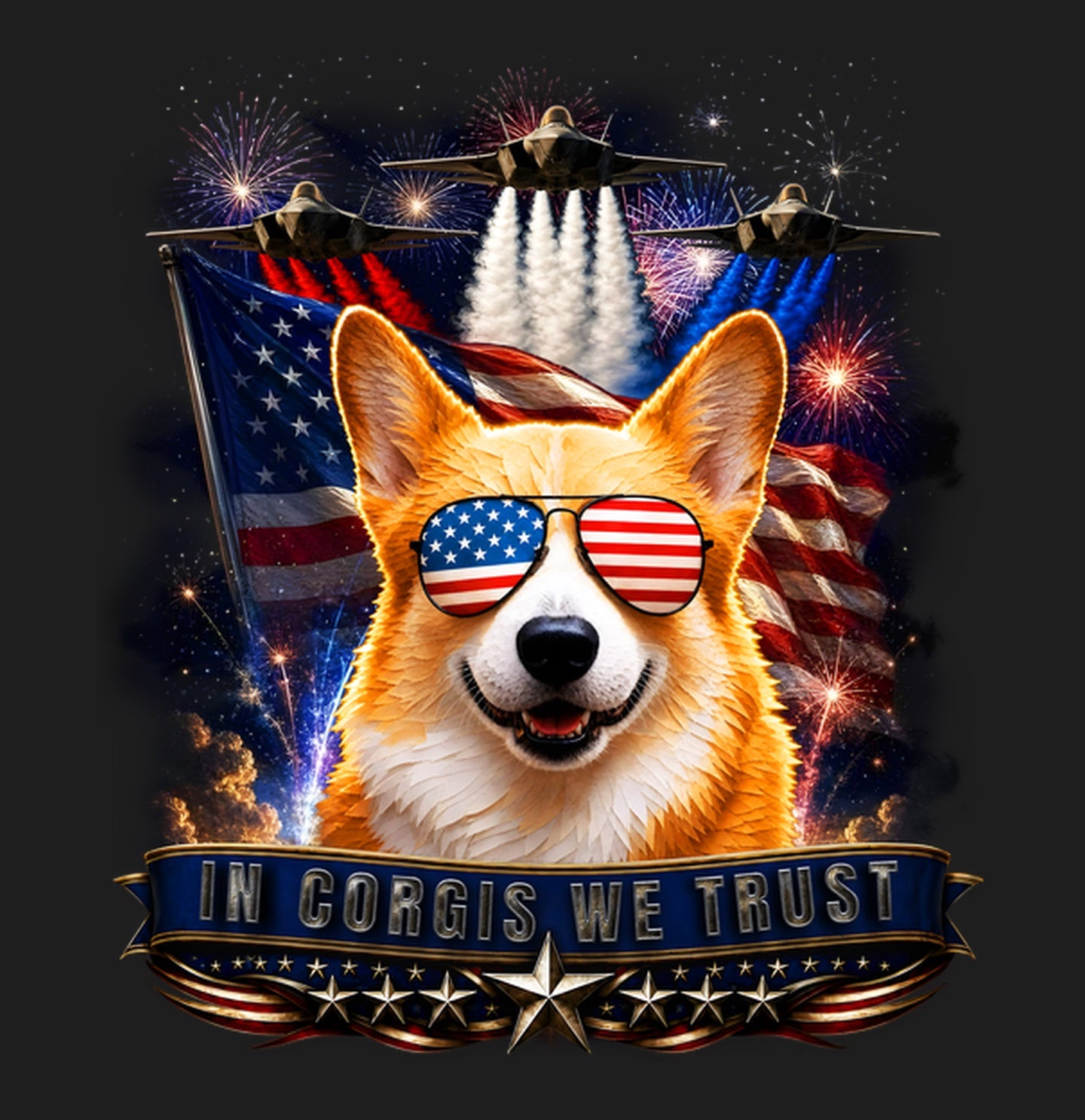 In Pembroke Welsh Corgis We Trust - Women's V-Neck T-Shirt
