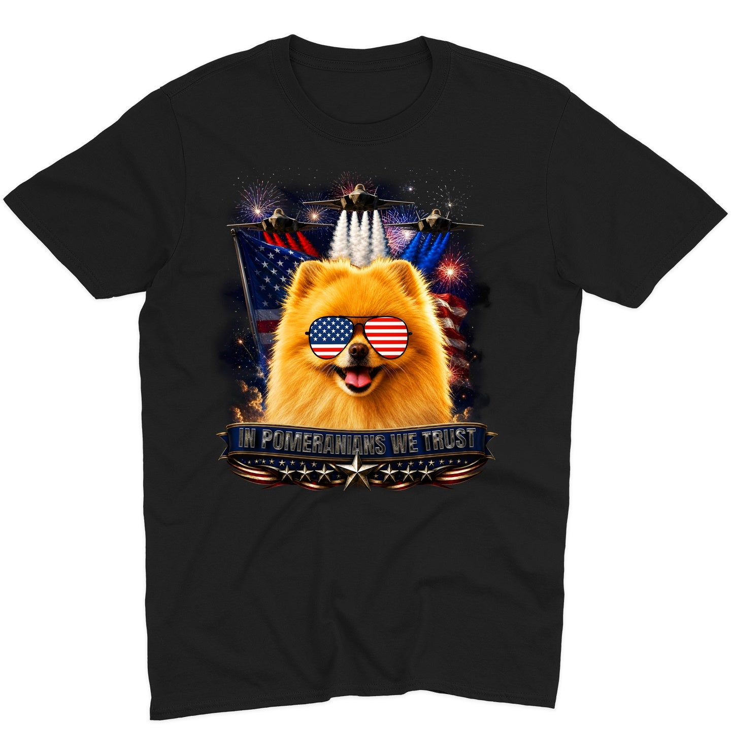 In Pomeranians We Trust - Adult Unisex T-Shirt