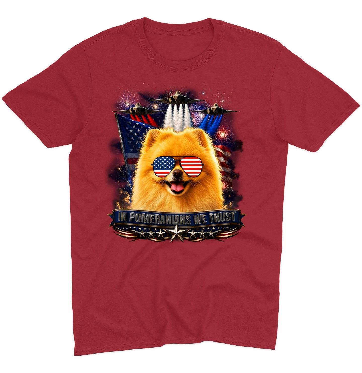 In Pomeranians We Trust - Adult Unisex T-Shirt
