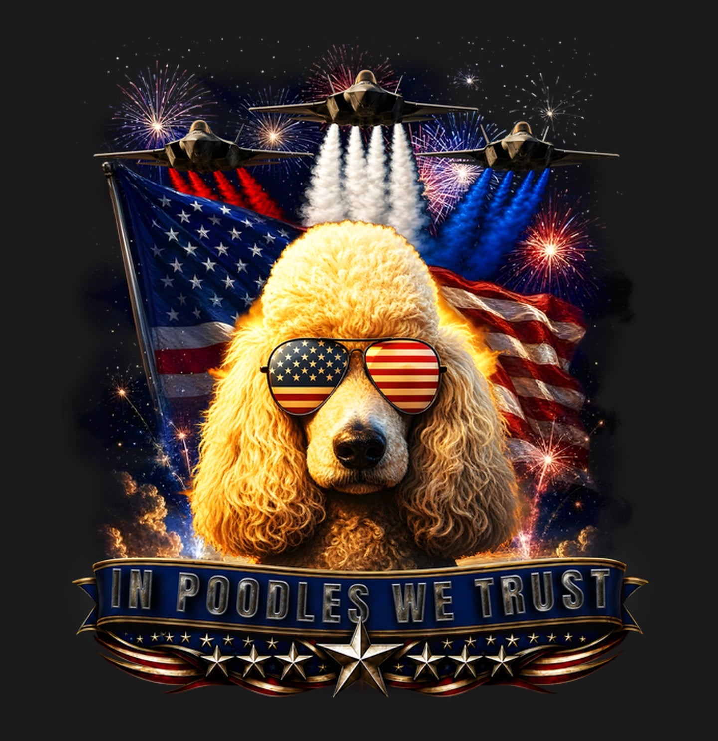 In Poodles We Trust - Adult Unisex T-Shirt