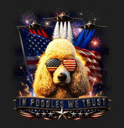 In Poodles We Trust - Women's V-Neck T-Shirt