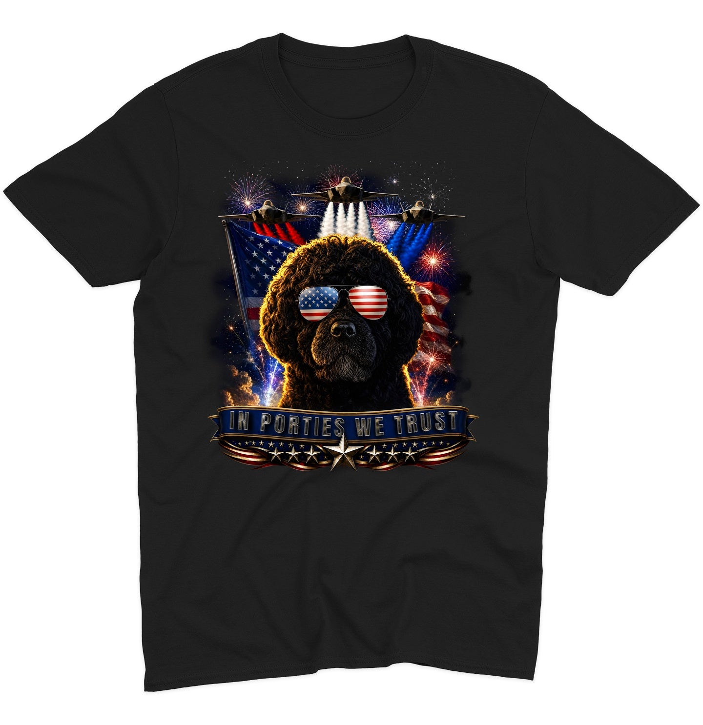In Portuguese Water Dogs We Trust - Adult Unisex T-Shirt