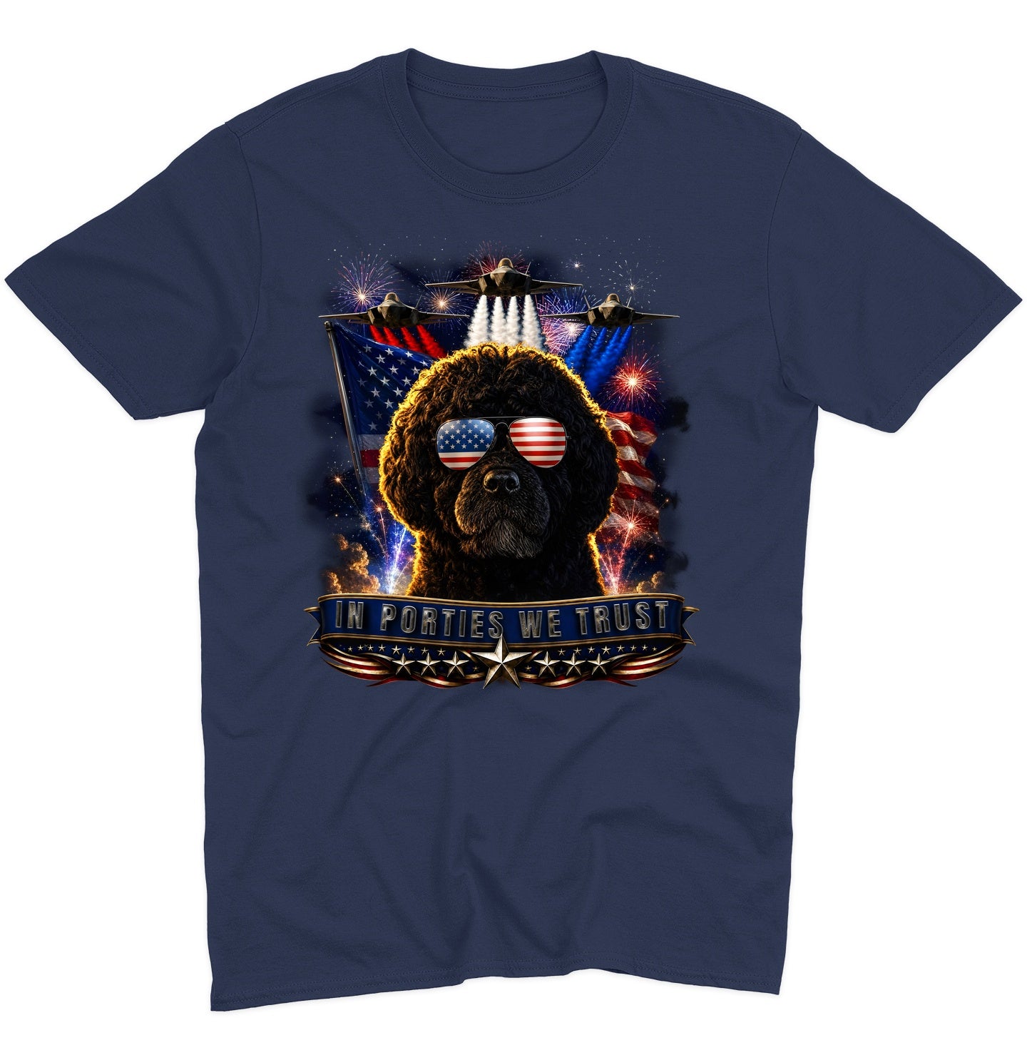 In Portuguese Water Dogs We Trust - Adult Unisex T-Shirt
