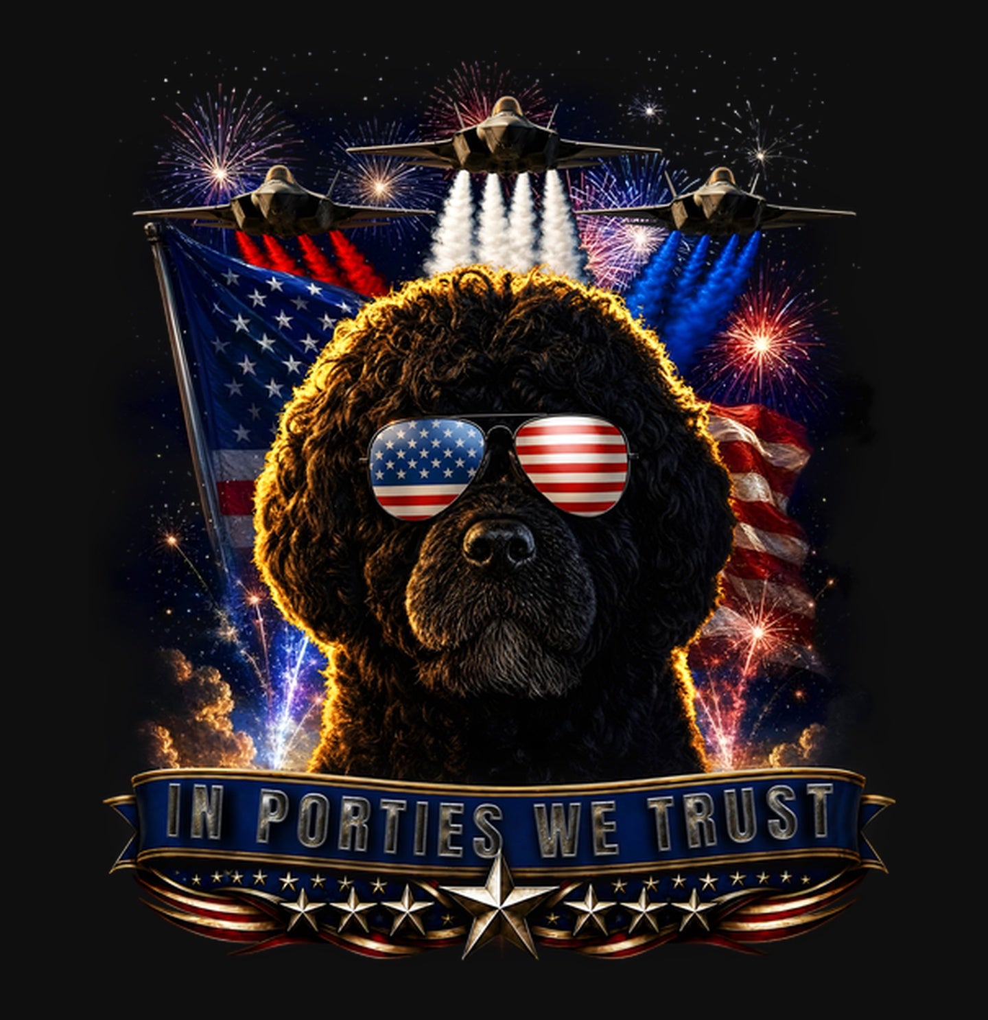 In Portuguese Water Dogs We Trust - Crewneck Sweatshirt