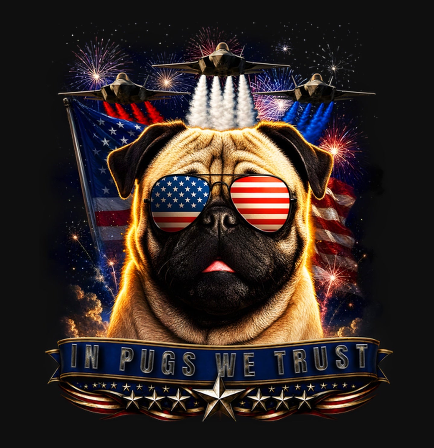 In Pugs We Trust - Crewneck Sweatshirt